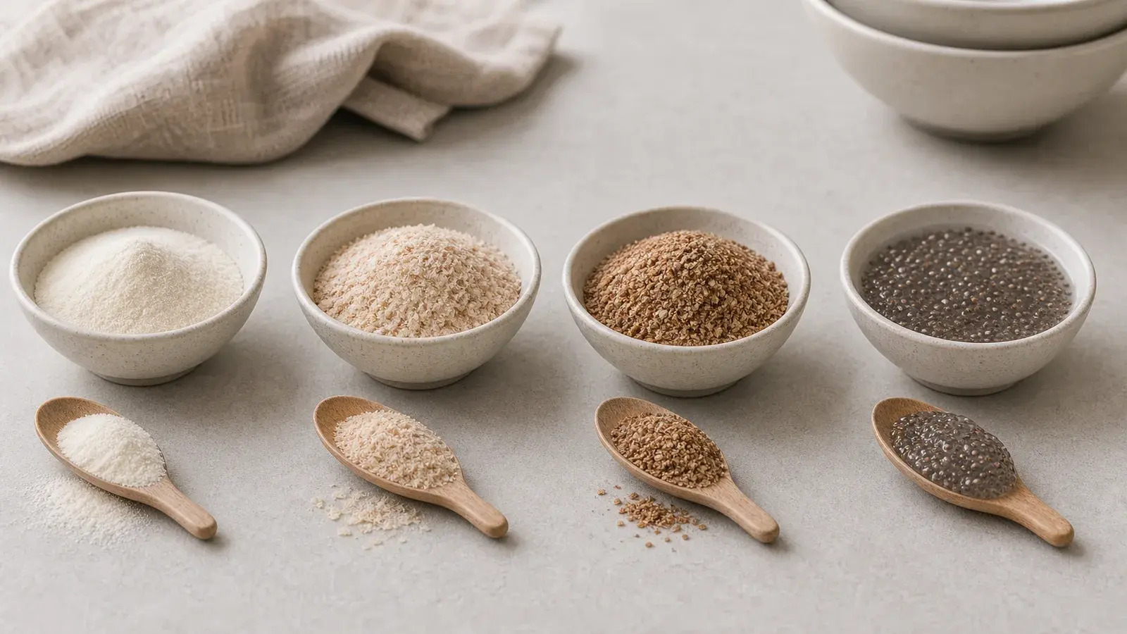 Ingredient comparison photo for 6 Best Xanthan Gum Substitutes for Gluten-Free Baking