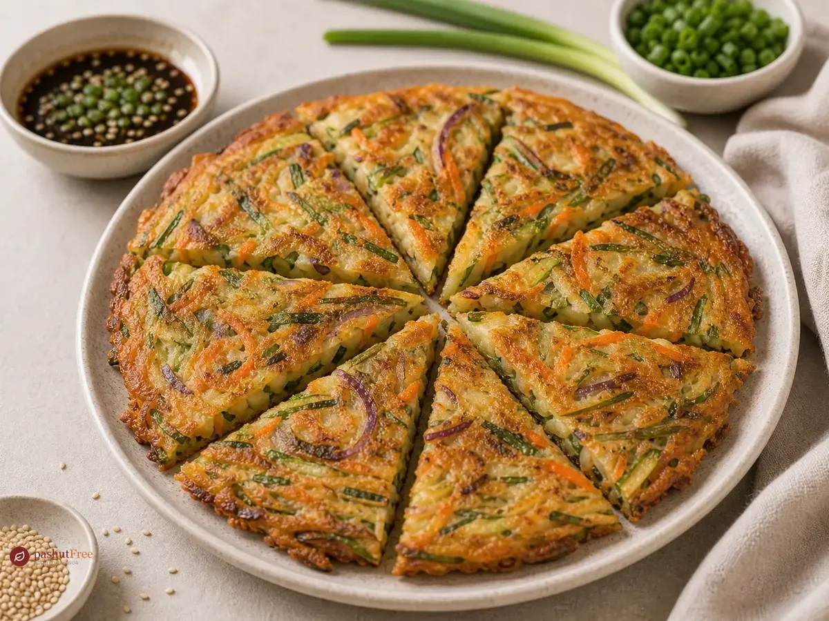 מאפה ירקות קוריאני פריך ללא גלוטן