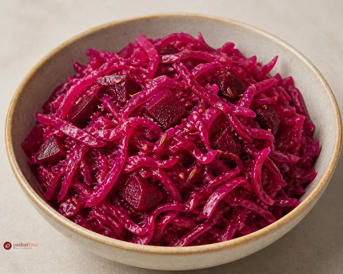 Beetroot & red cabbage sauerkraut כמנה ביתית מוכנה