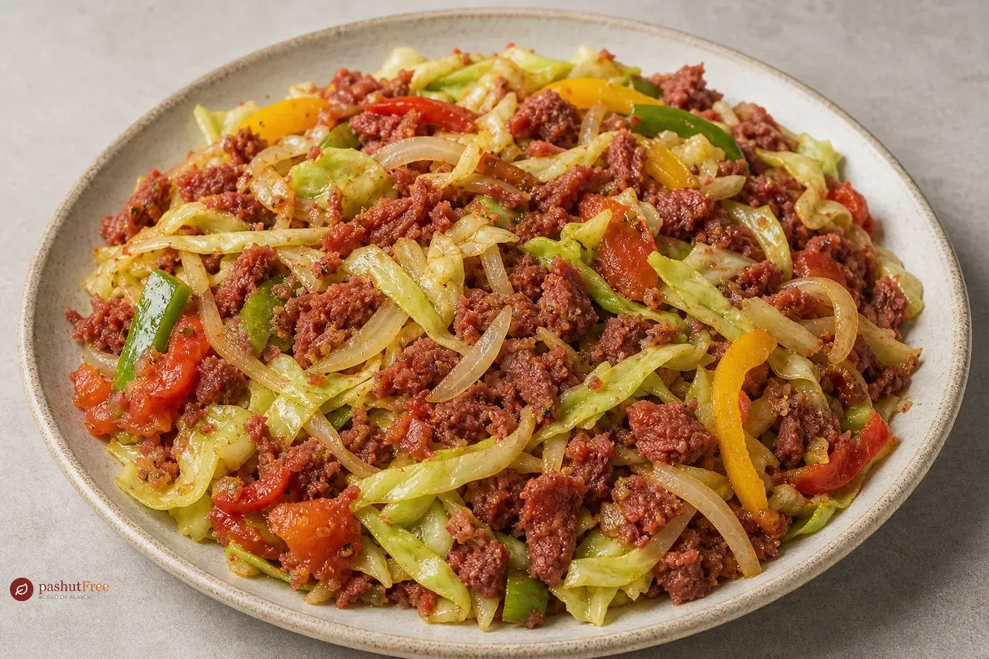 Carne en conserva y repollo – Estilo jamaicano