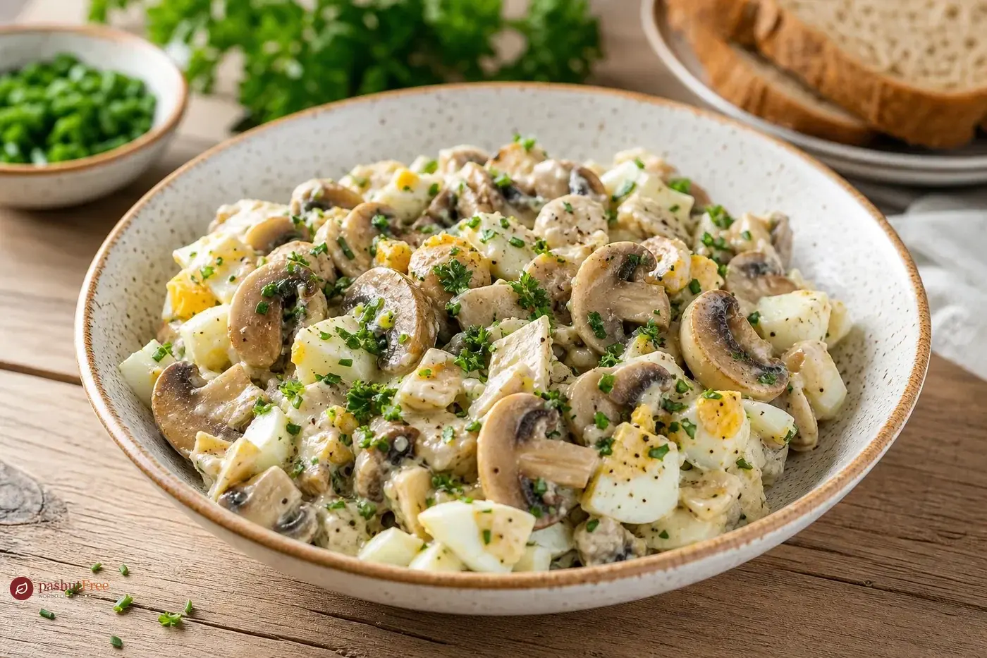 Savory Mushroom and Egg Salad כמנה ביתית מוכנה